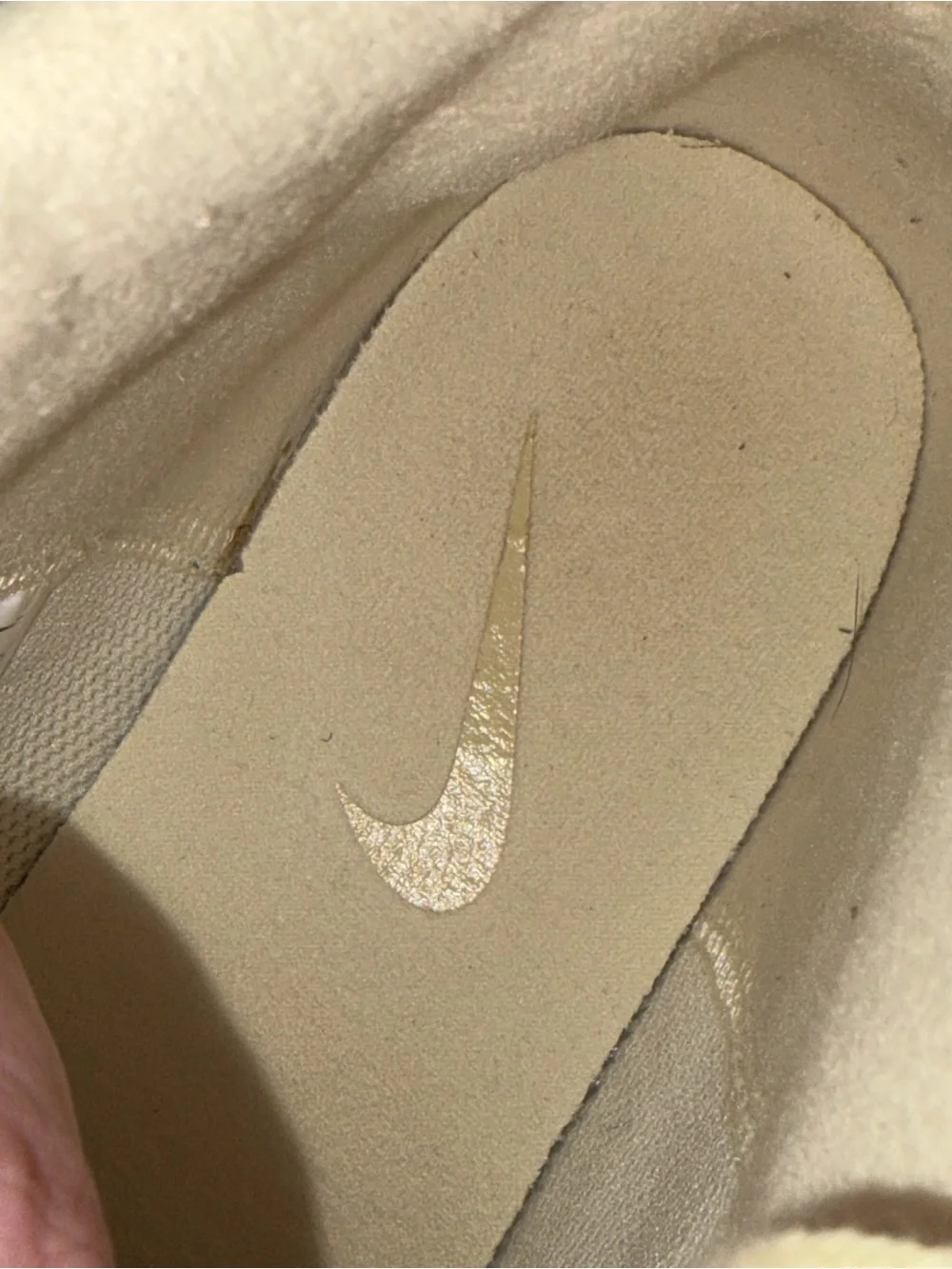 Nike Women’s High-Top Sneakers in Pale Yellow and White